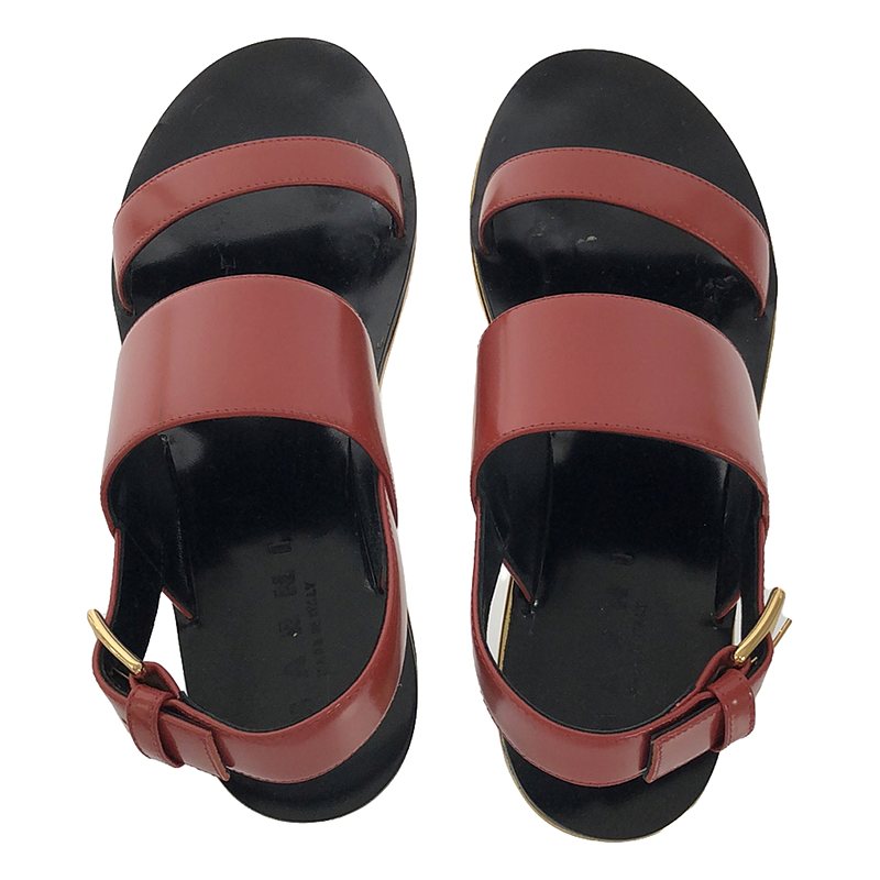 MARNI / マルニ レザー プラットフォーム サンダル