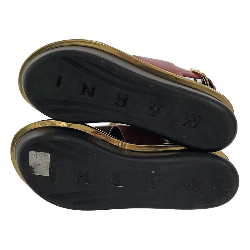 MARNI / マルニ レザー プラットフォーム サンダル