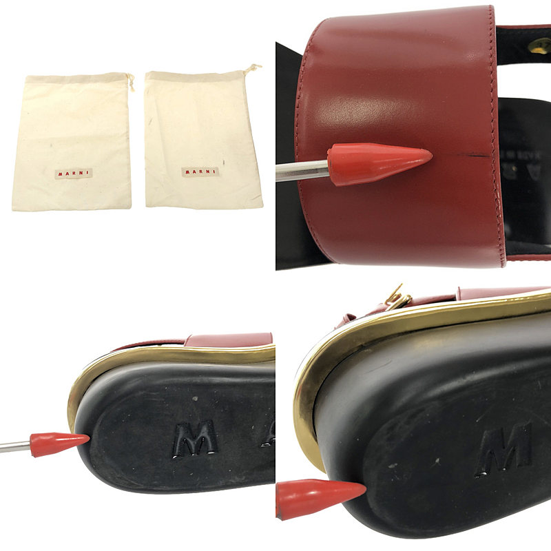 MARNI / マルニ レザー プラットフォーム サンダル