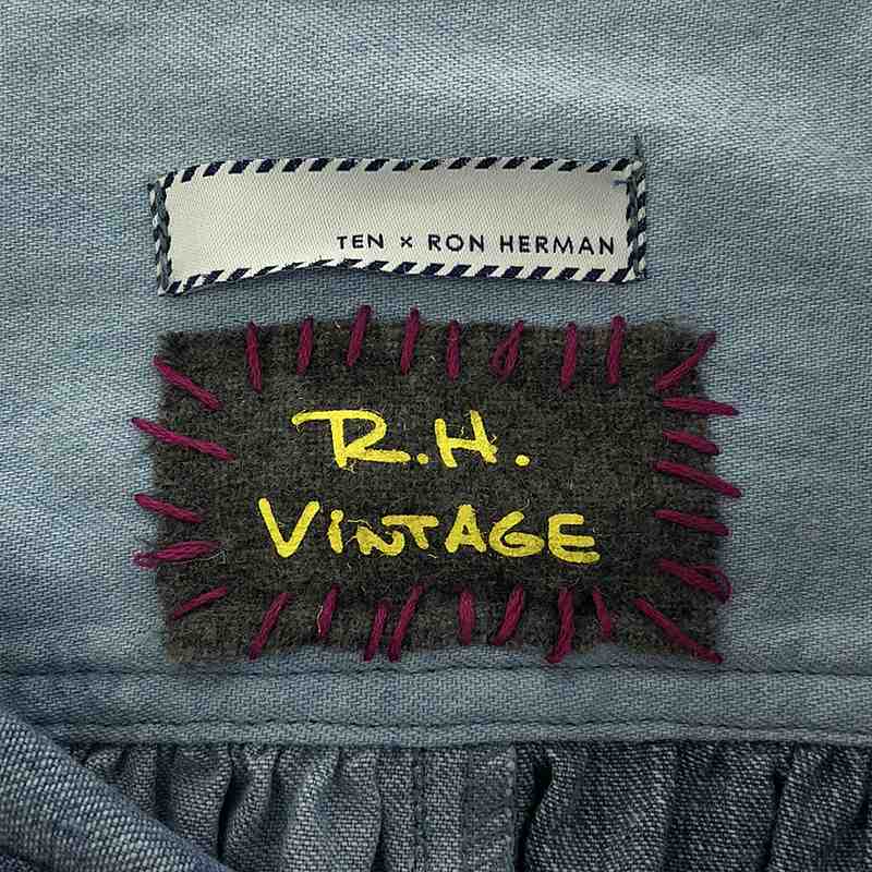 TEN / テン × R.H.VINTAGE ロンハーマンヴィンテージ別注 リメイク パッチワーク デニム カフタンドレス ワンピース