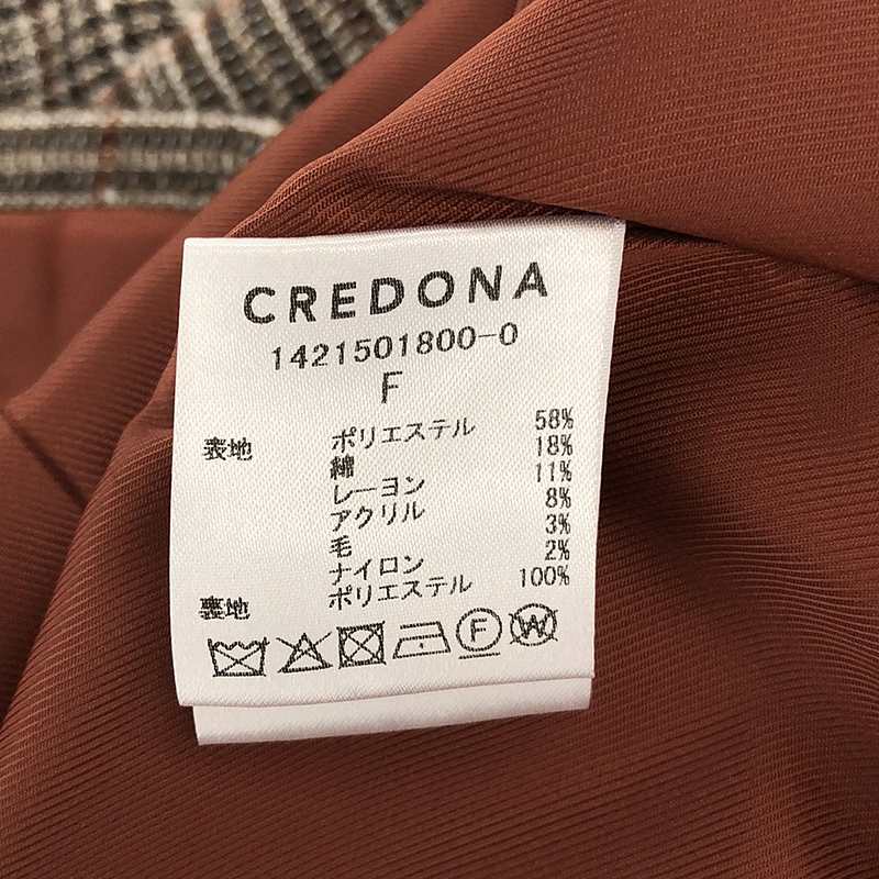 CREDONA / クレドナ チェックルーズJK ジャケット