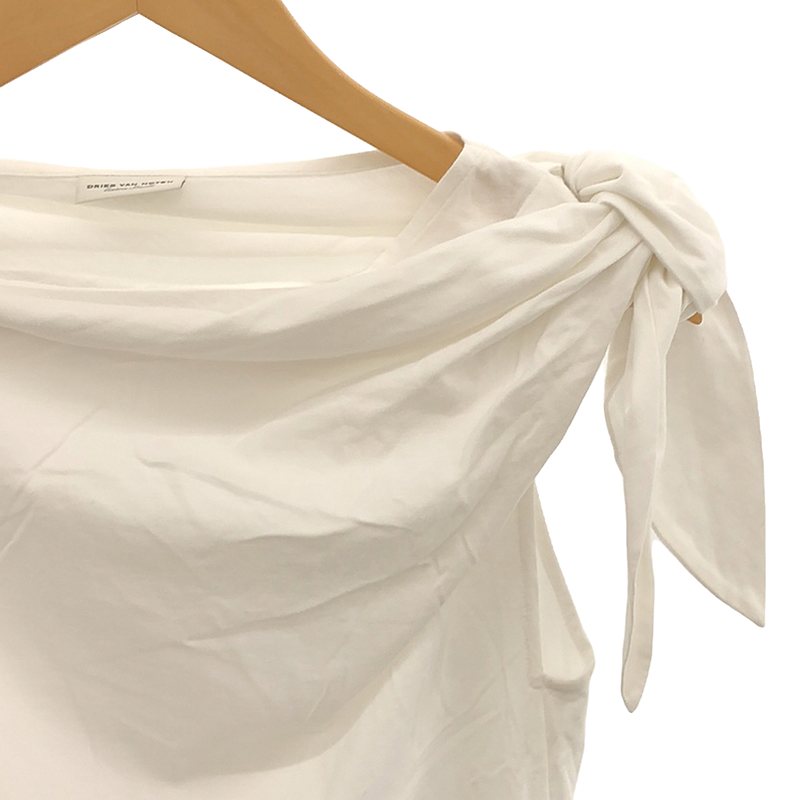 DRIES VAN NOTEN / ドリスヴァンノッテン コットン ショルダーリボン ノースリーブトップス カットソー