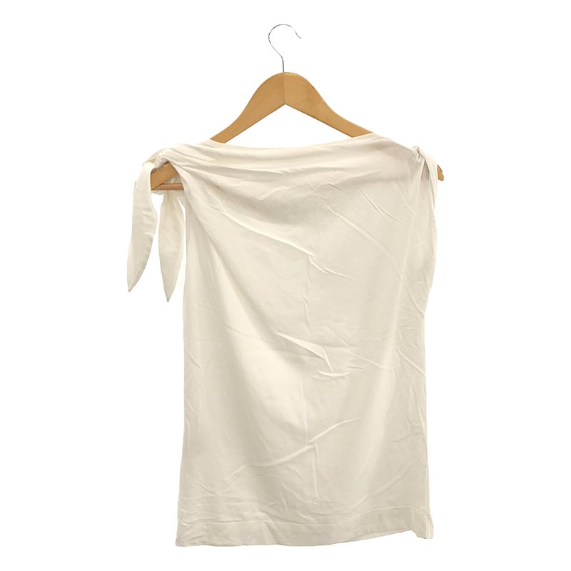 DRIES VAN NOTEN / ドリスヴァンノッテン コットン ショルダーリボン ノースリーブトップス カットソー