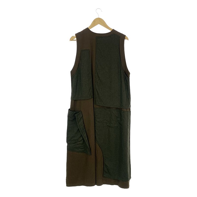 Y's / ワイズヨウジヤマモト ウールポケット パッチ ミリタリー ノースリーブワンピース