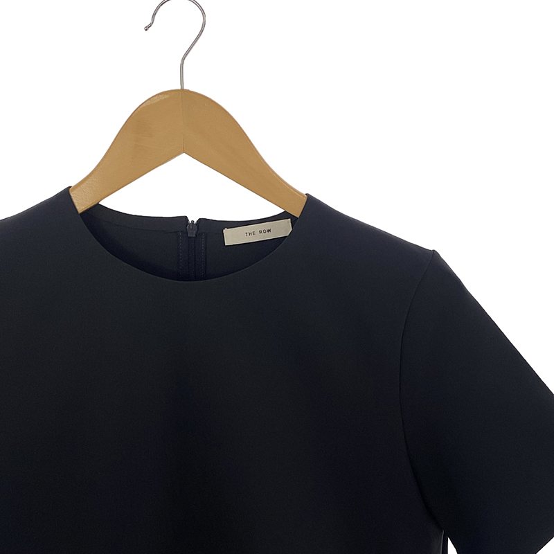 THE ROW / ザロウ Gaspar Short-Sleeve Scuba tops / バックジップ ストレッチ トップス