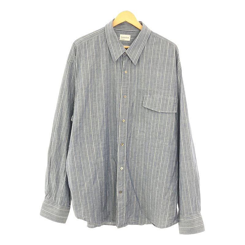 IRREGULAR POCKET SHIRT イレギュラーポケット ストライプシャツ