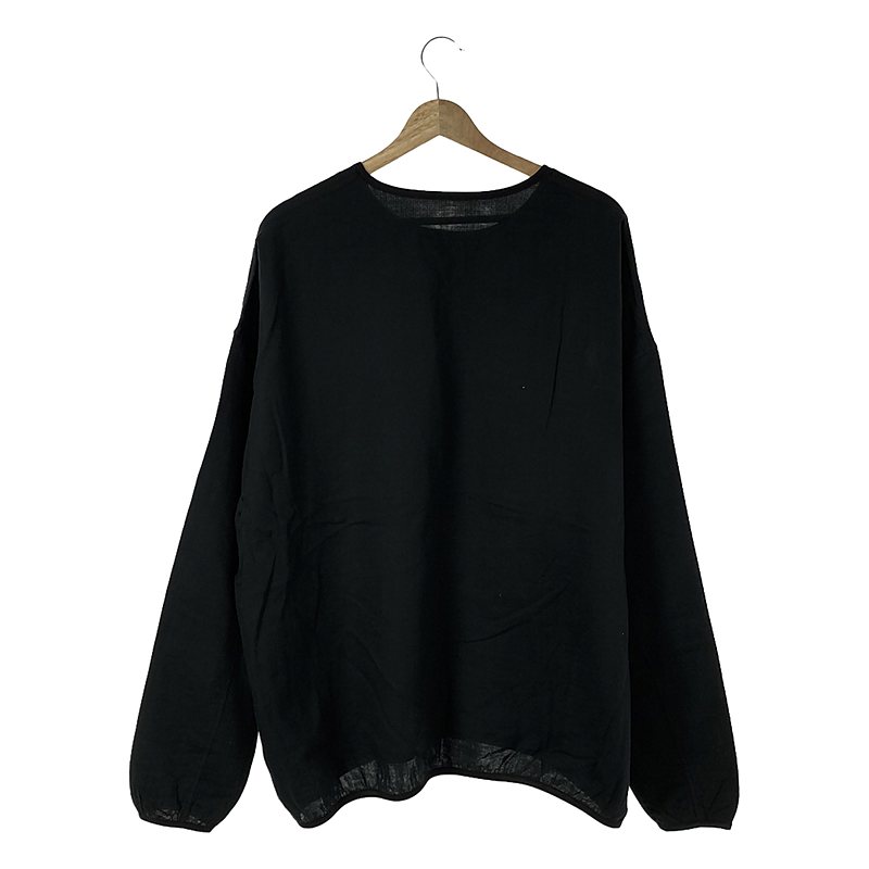 PHINGERIN / フィンガリン PIPE TOP L/S GAUZE ガーゼ パイピング クルーネック プルオーバーシャツ