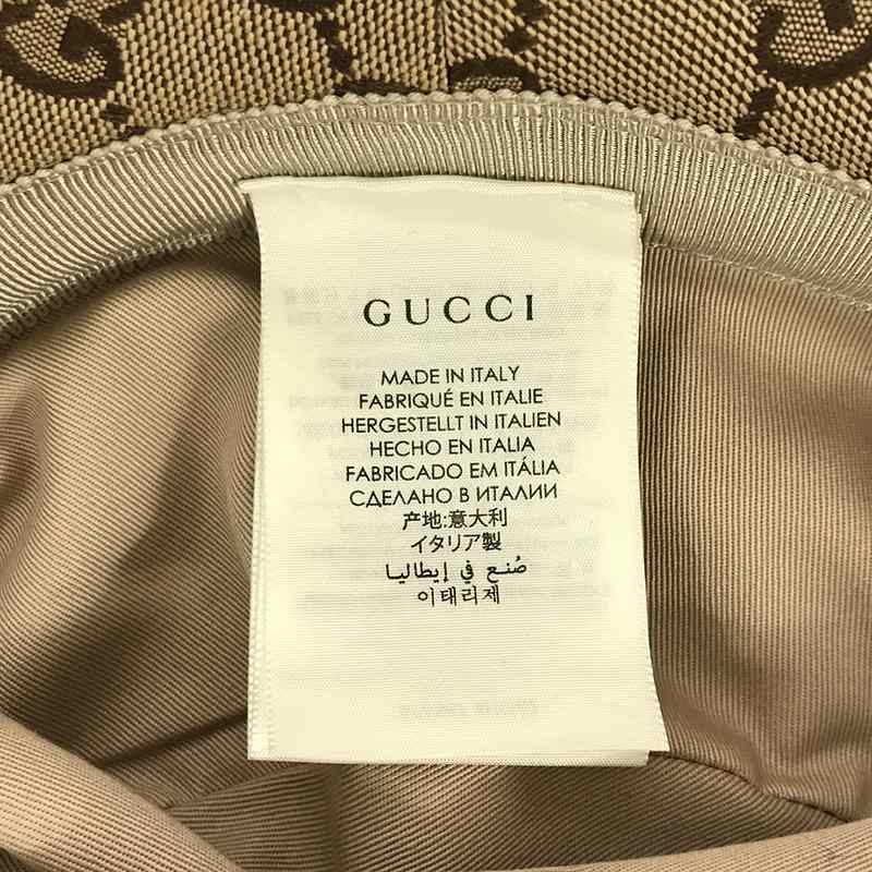 GUCCI / グッチ 576587 / レザー切替 GGキャンバス フェドラハット / 帽子