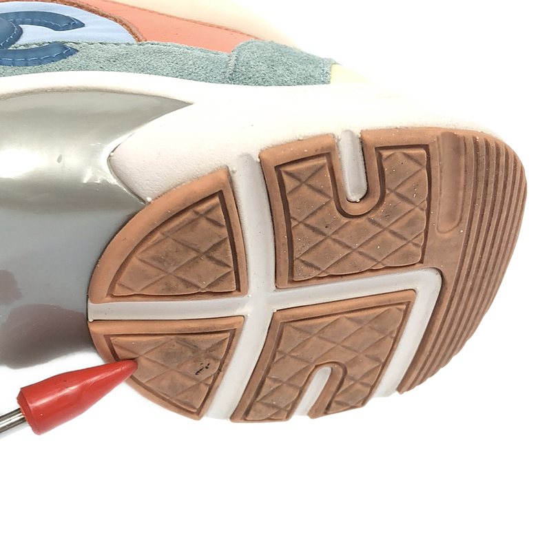 CHANEL / シャネル G34360 / ココマーク 異素材 レザー切替 スニーカー