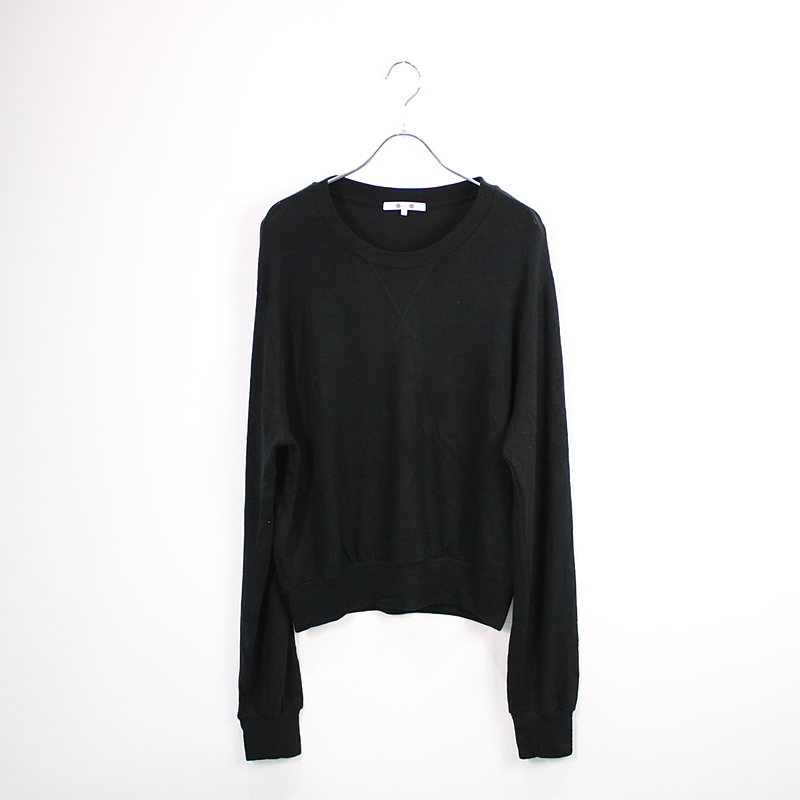 Brushed sweater sweat shirt テンセルニットスウェット