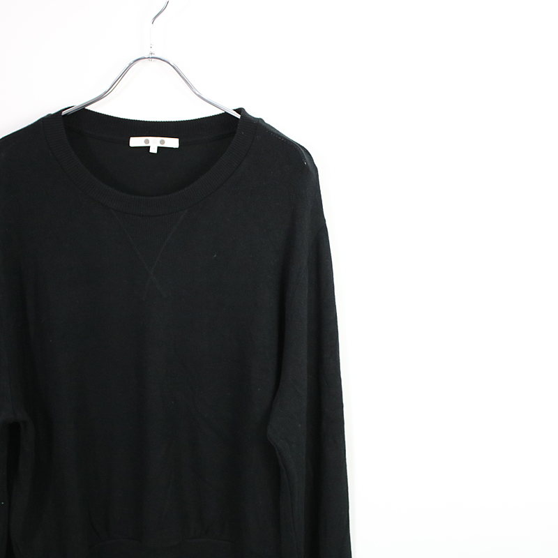 three dots / スリードッツ Brushed sweater sweat shirt テンセルニットスウェット