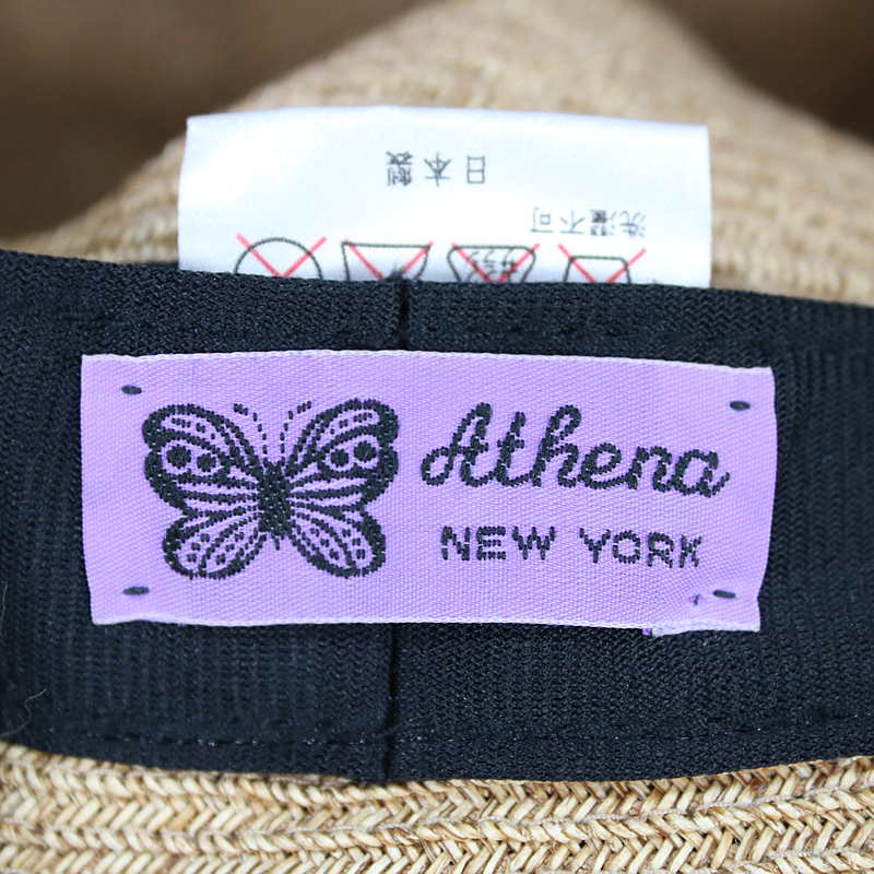 ATHENA NEW YORK / アシーナニューヨーク リボンモチーフ　ストローハット　麦わら帽子