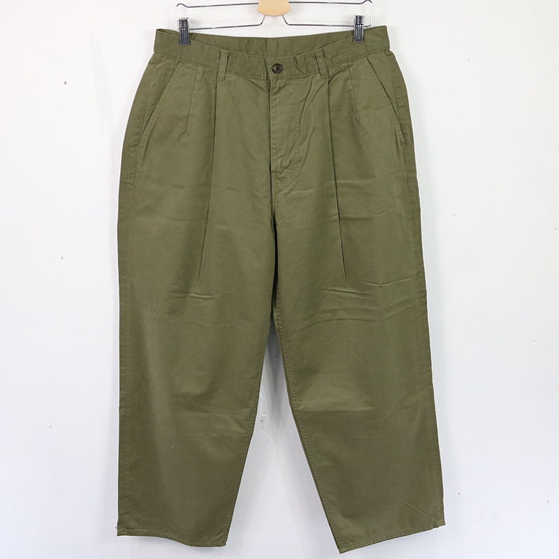 Military Cloth Two Tucks Pants ミリタリークロスツータックパンツ khaki