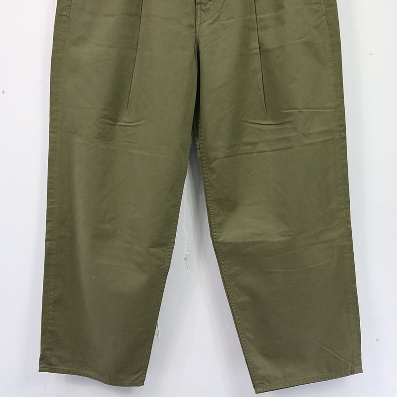 Military Cloth Two Tucks Pants ミリタリークロスツータックパンツ khakiGraphpaper / グラフペーパー