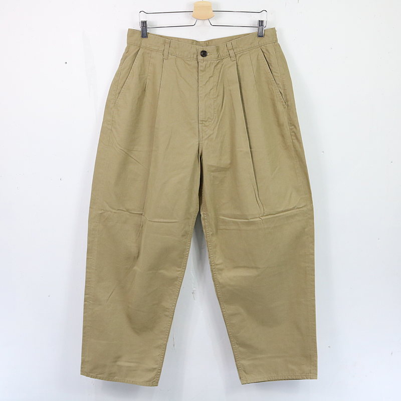 Military Cloth Two Tucks Pants ミリタリークロスツータックパンツ beige