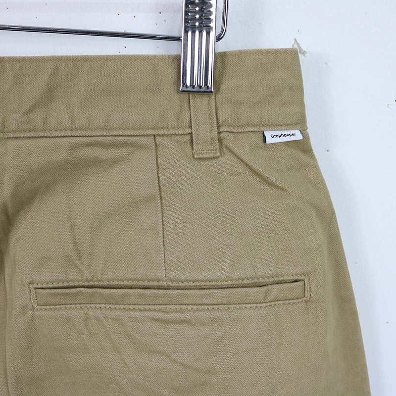 Graphpaper / グラフペーパー Military Cloth Two Tucks Pants ミリタリークロスツータックパンツ beige