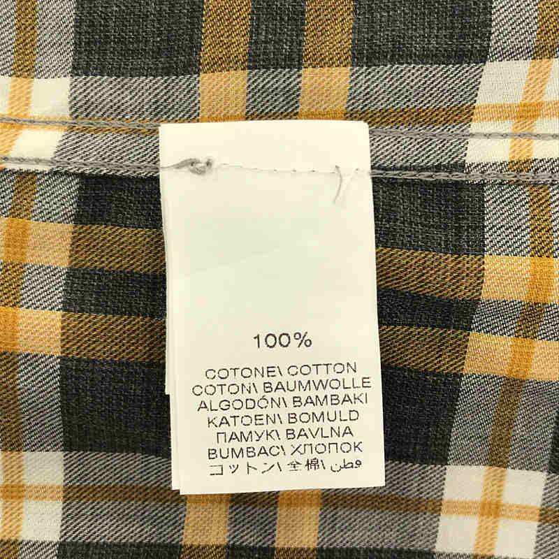 BRUNELLO CUCINELLI / ブルネロクチネリ コットン チェック ワイドカラーシャツ