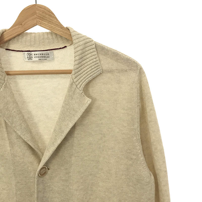 BRUNELLO CUCINELLI / ブルネロクチネリ コットン リネン 3B ニットジャケット