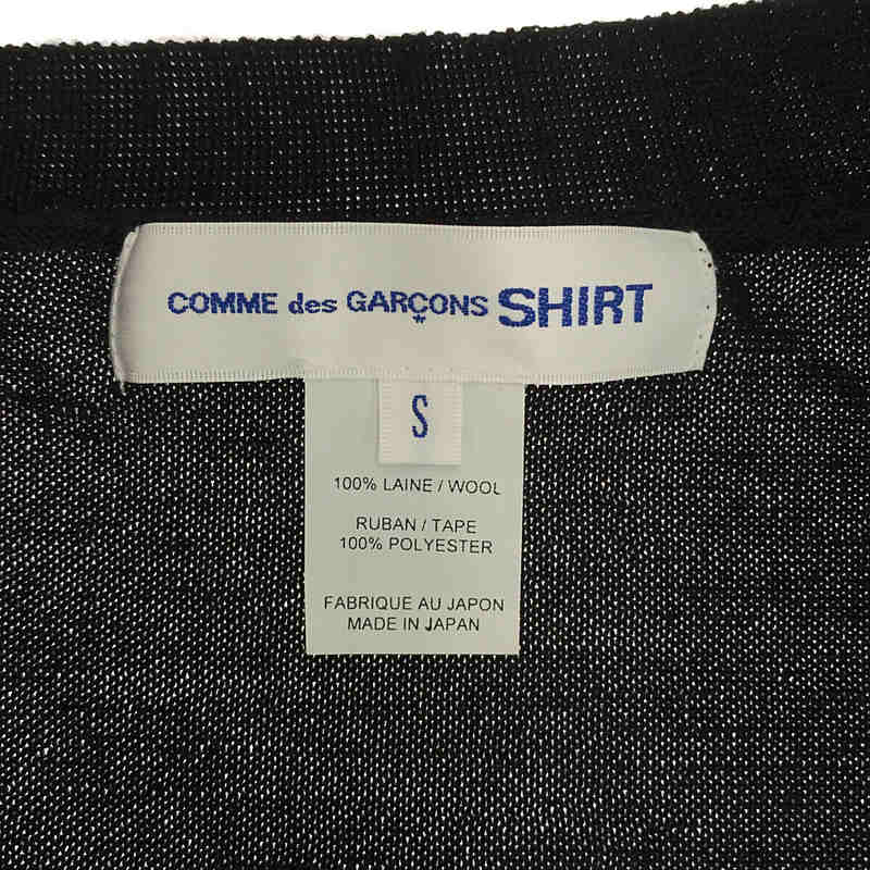 COMME des GARCONS SHIRT / コムデギャルソンシャツ テープデザイン Vネックニットカーディガン
