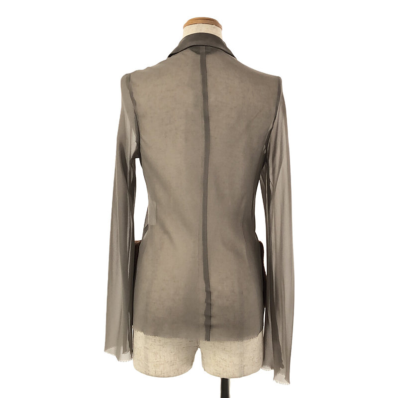 COMME des GARCONS / コムデギャルソン 異素材 ウール 切替 シースルー シャツ ブラウス