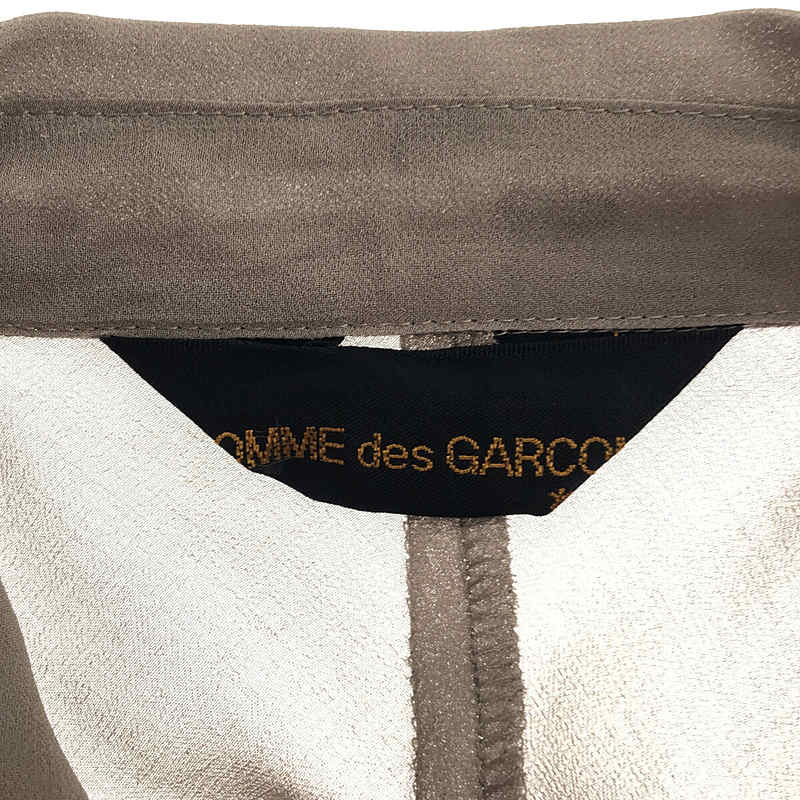 COMME des GARCONS / コムデギャルソン 異素材 ウール 切替 シースルー シャツ ブラウス