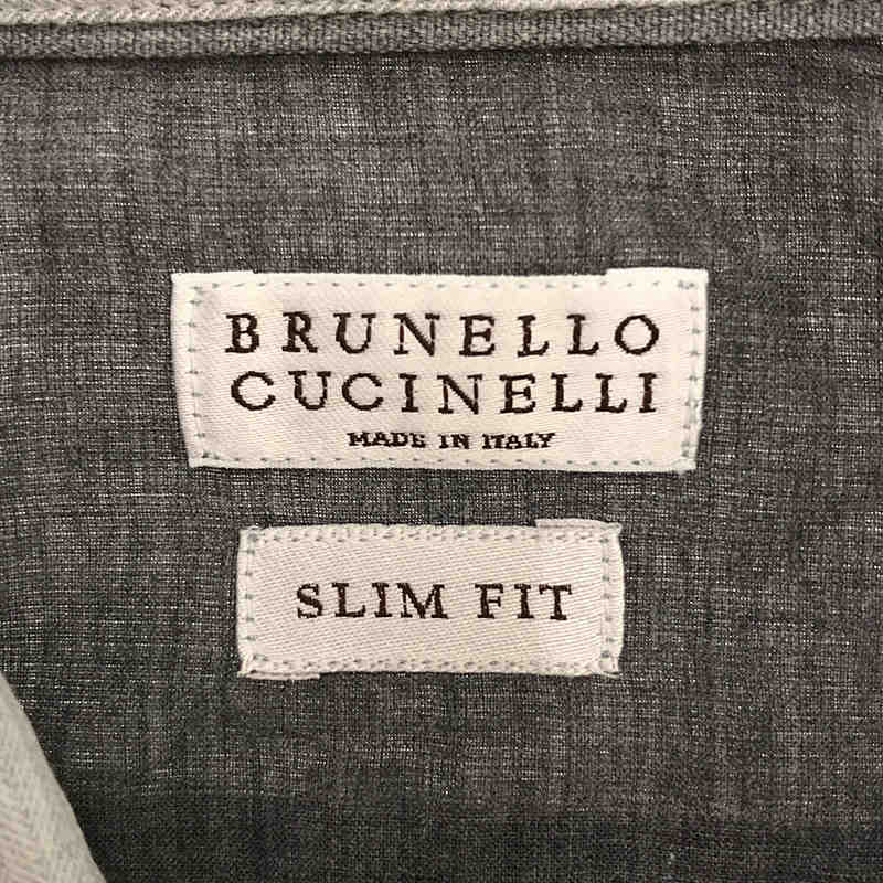 BRUNELLO CUCINELLI / ブルネロクチネリ コットン ワイドカラーシャツ