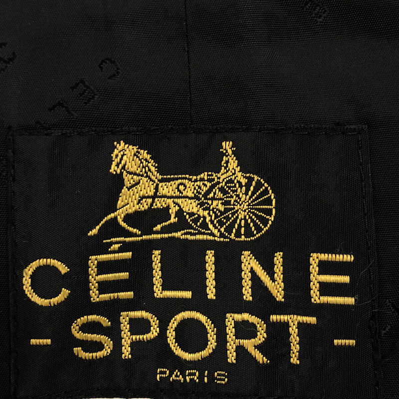 CELINE / セリーヌ SPORTS OLD / オールド 金ボタン ウール シングルコート / ロゴ 総裏地