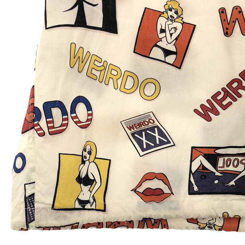 WEIRDO / ウィアード PORN WEIRDO S/S COACHES SHIRTS  総柄プリント オープンカラー 半袖シャツ