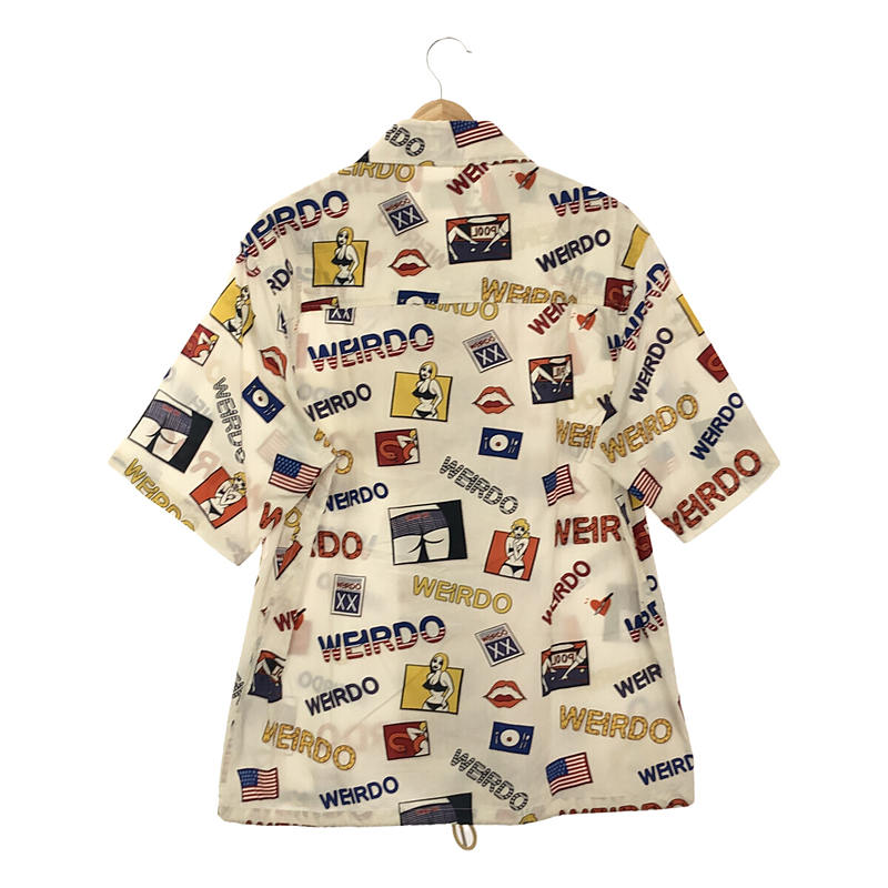 WEIRDO / ウィアード PORN WEIRDO S/S COACHES SHIRTS  総柄プリント オープンカラー 半袖シャツ