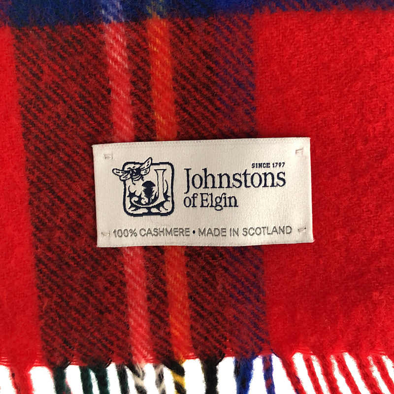 JOHNSTONS OF ELGIN / ジョンストンズオブエルガン チェック カシミヤ マフラー