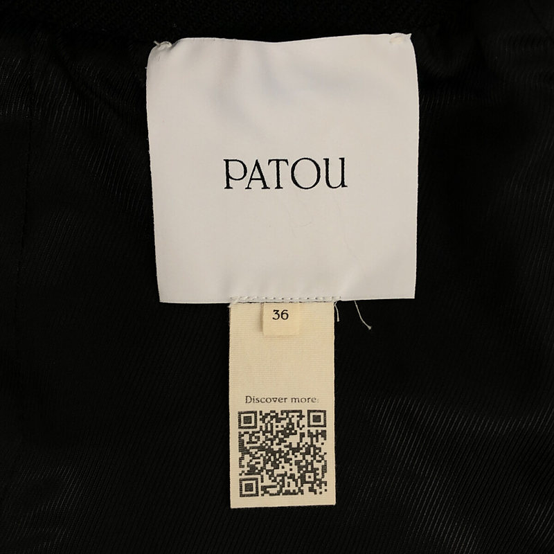 PATOU / パトゥ 刺しゅうロゴ入りオーバーサイズ ウール ピーコート