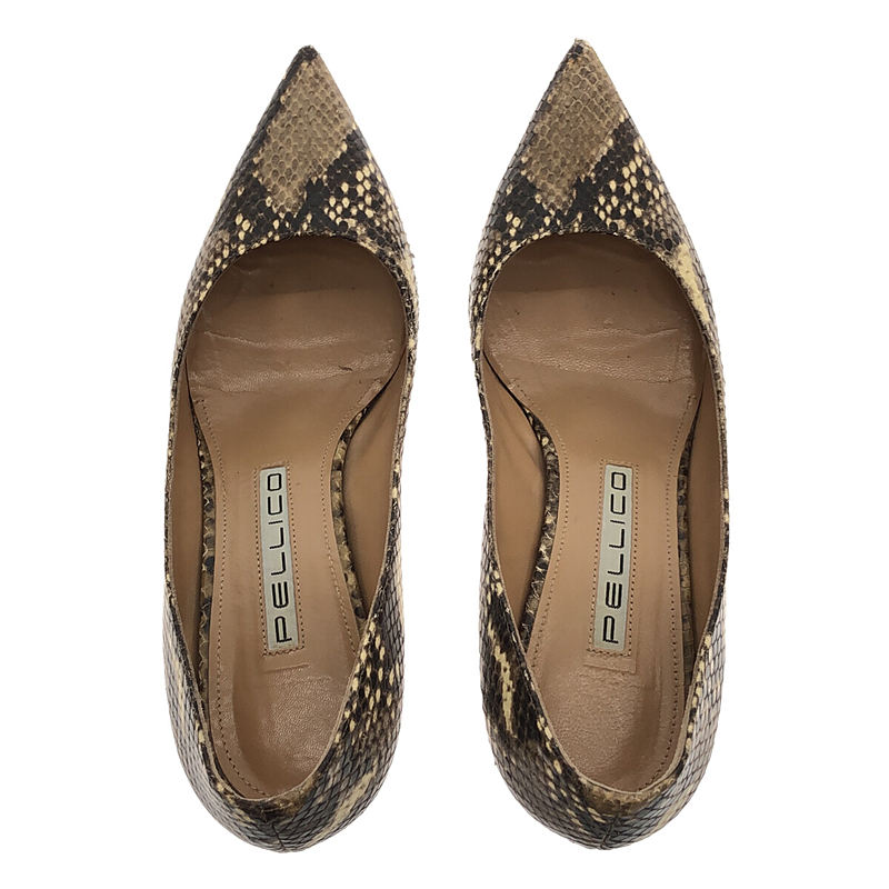 PELLICO / ペリーコ ANIMA 10 SC パイソン柄 ポインテッドトゥ ヒールパンプス