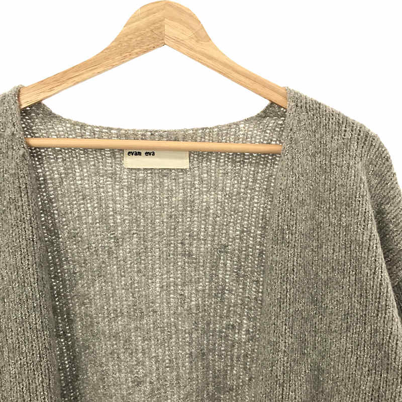 evam eva / エヴァムエヴァ シルク ウール ロングニットカーディガン