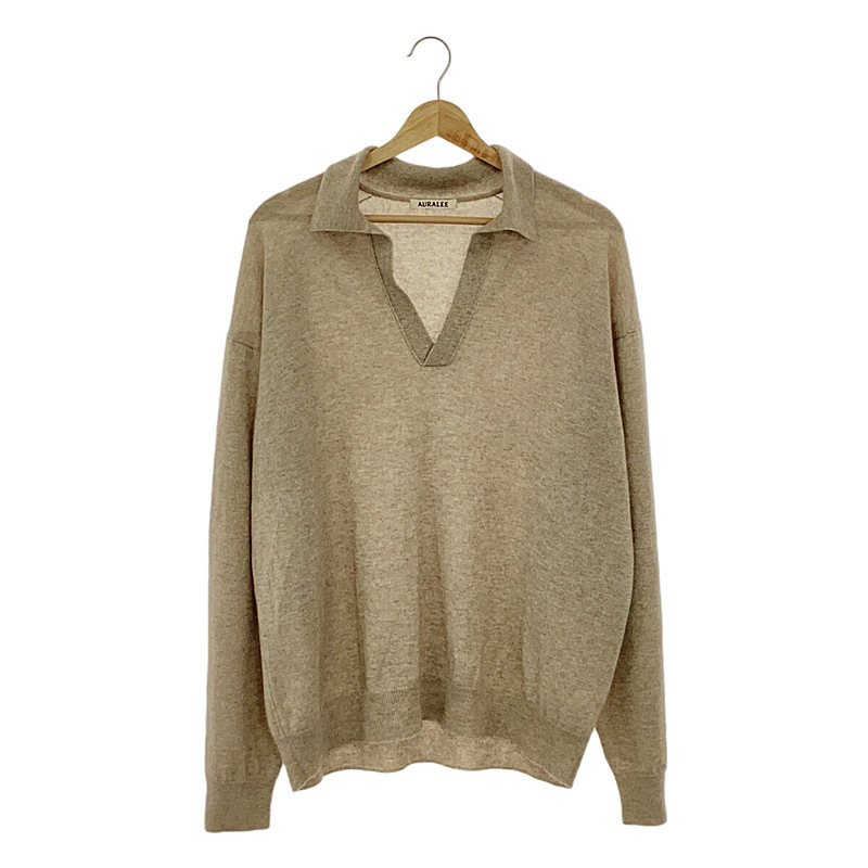 CASHMERE SILK KNIT SKIPPER スキッパー プルオーバー ニット