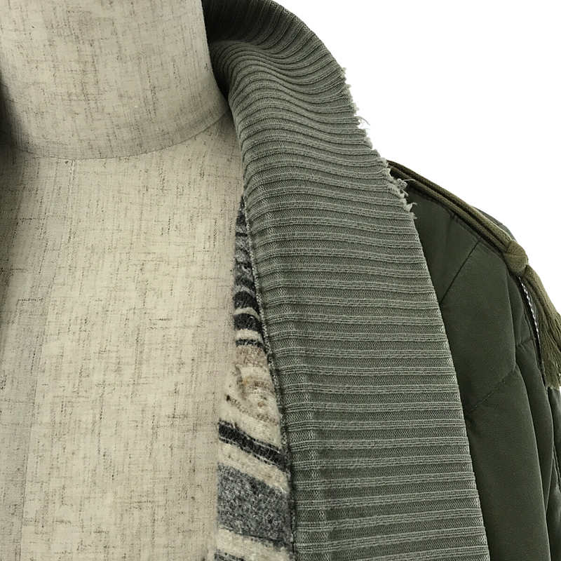 GREG LAUREN / グレッグローレン 50/50ARMY/DENIM PUFFY KIMONO / リメイク ドッキング デストロイ パフィージャケット