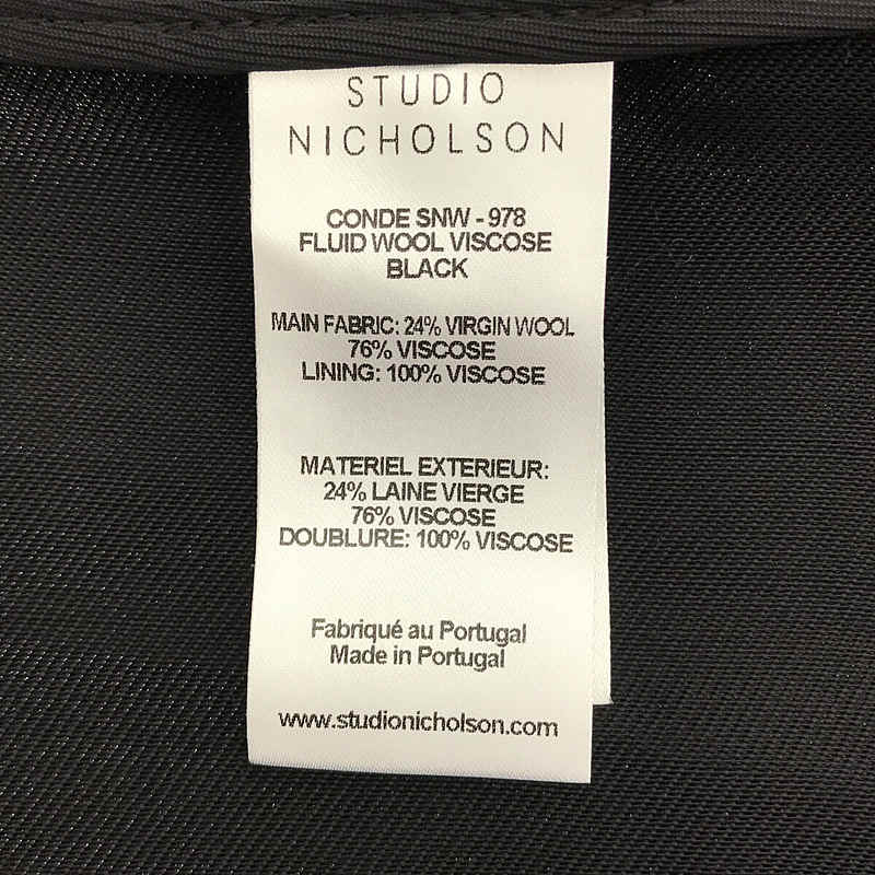 Studio Nicholson / スタジオニコルソン SOFT TAILORING BLAZER ソフト テーラリング ブレザー ジャケット