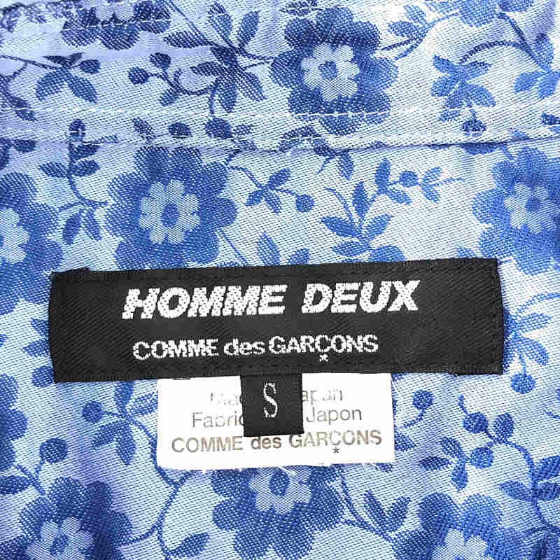 COMME des GARCONS HOMME DEUX / コムデギャルソンオムドゥ フラワー ジャガード コットンシャツ