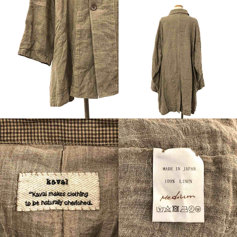 kaval / カヴァル RAGLAN OVER COAT - LINEN / 陶器ボタン リネン シングル オーバーコート