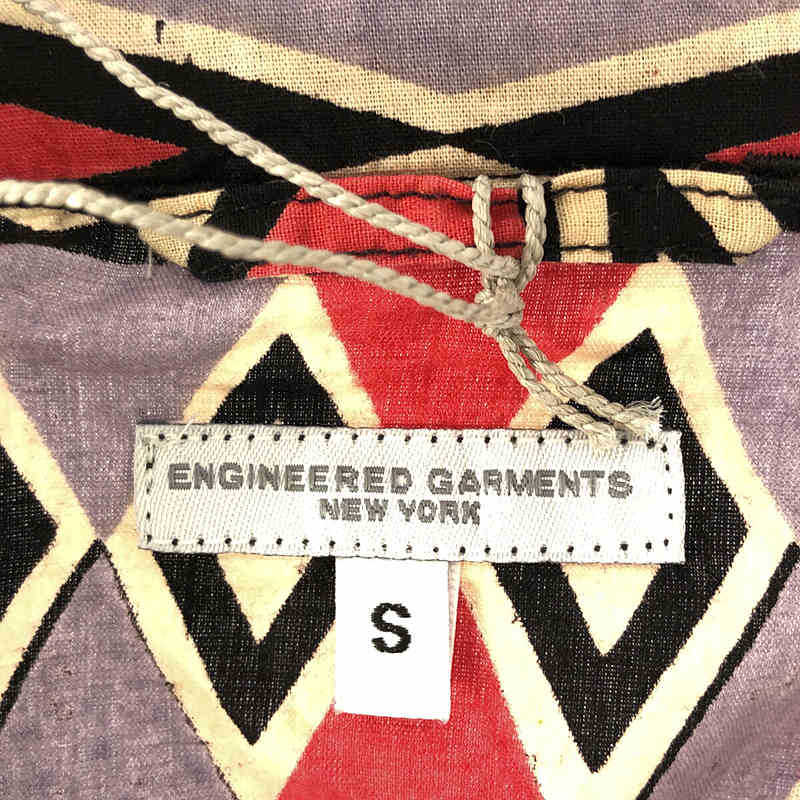 Engineered Garments / エンジニアドガーメンツ Tibet Print Shirt / 総柄 スタンドカラー オーバー チベットシャツ