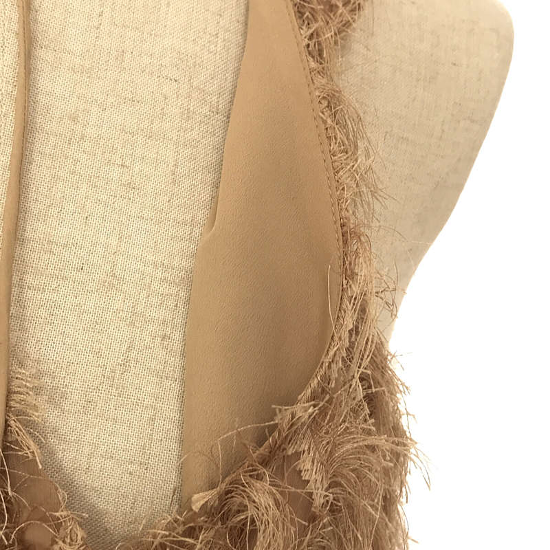 CLANE / クラネ ダブルフェイスクロスフリンジトップス