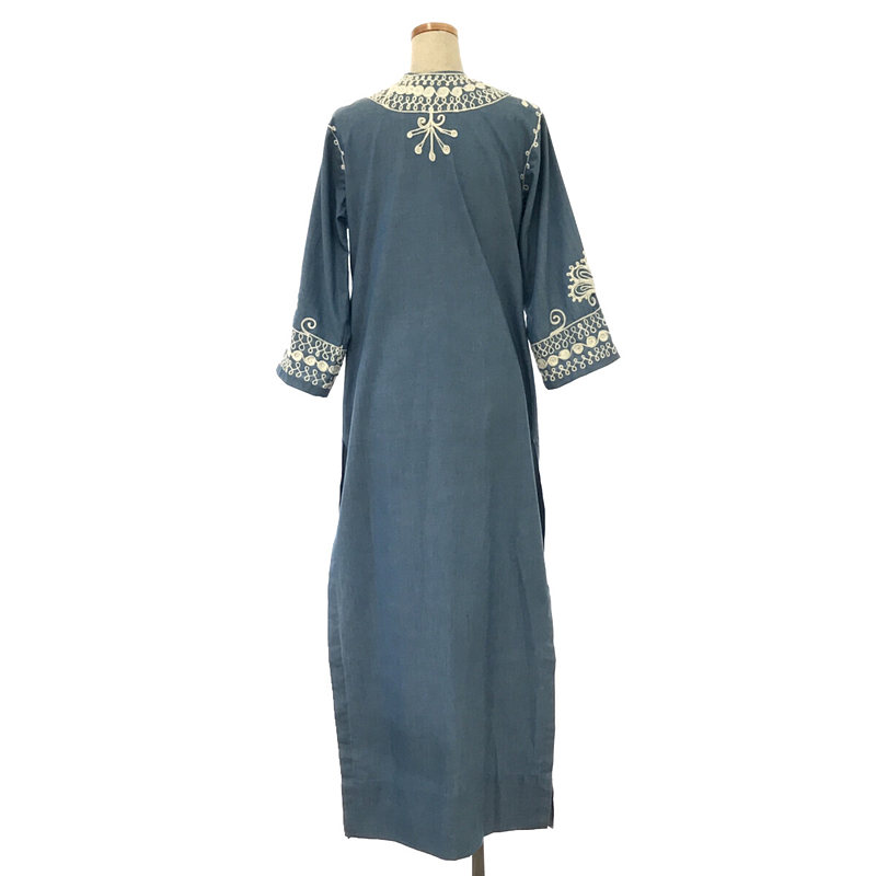 VINTAGE / ヴィンテージ古着 刺繍 サイドスリット メキシカン カフタン ドレス ワンピース