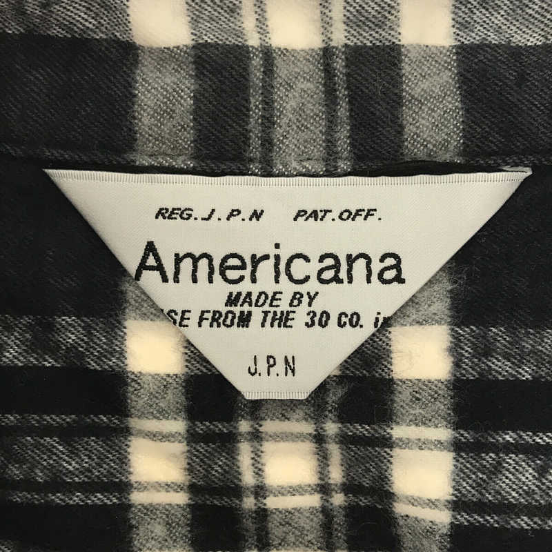 Americana / アメリカーナ コットン チェック オーバーサイズ ネルシャツ