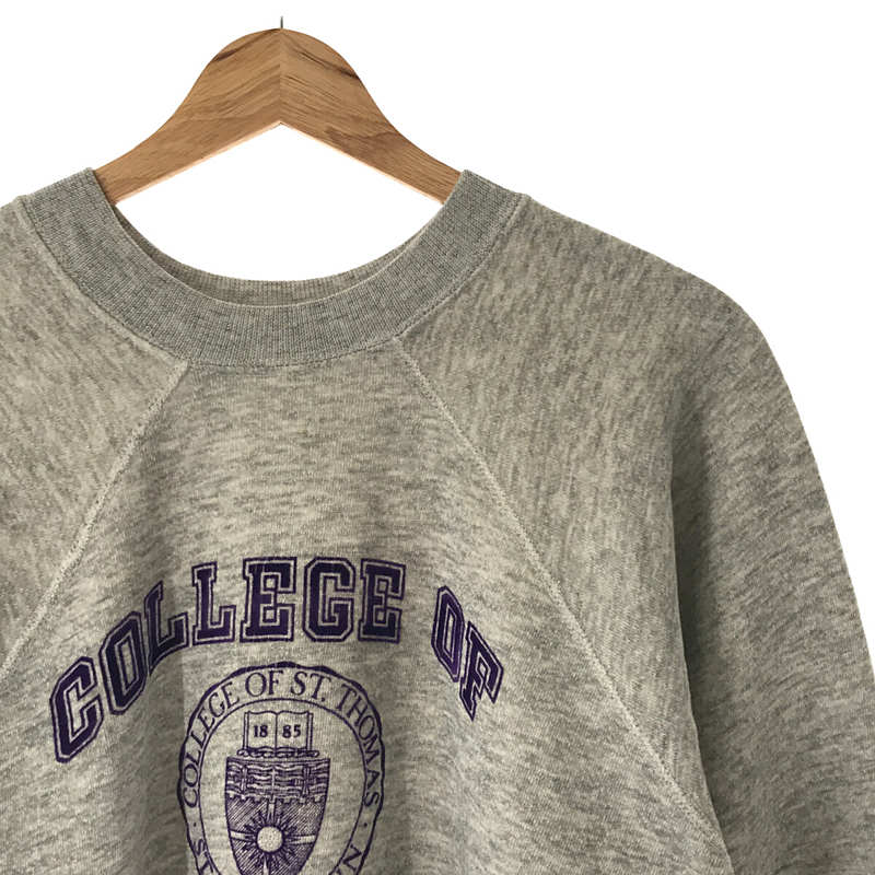 CHAMPION / チャンピオン 80s VINTAGE ヴィンテージ トリコタグ COLLEGE OF ST.THOMAS カレッジフロッキー プリント ラグランスリーブ スウェット