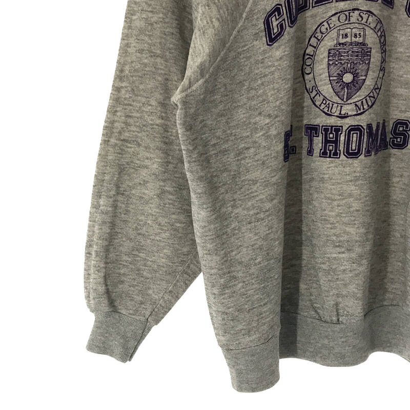 CHAMPION / チャンピオン 80s VINTAGE ヴィンテージ トリコタグ COLLEGE OF ST.THOMAS カレッジフロッキー プリント ラグランスリーブ スウェット