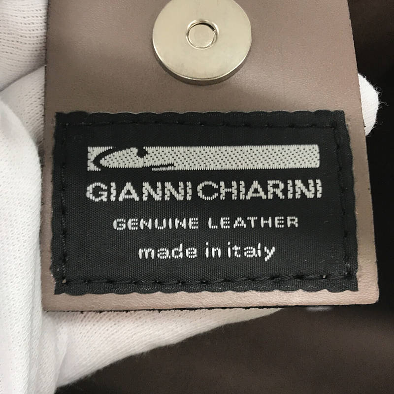 GIANNI CHIARINI / ジャンニキャリーニ イタリア製 レザー トート バッグ ミニポーチ付き