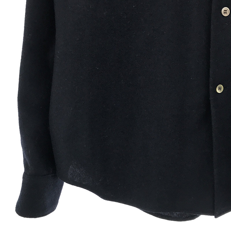 robe de chambre COMME des GARCONS / ローブドシャンブルコムデギャルソン ウールナイロン ラウンドカラー シャツ ブラウス