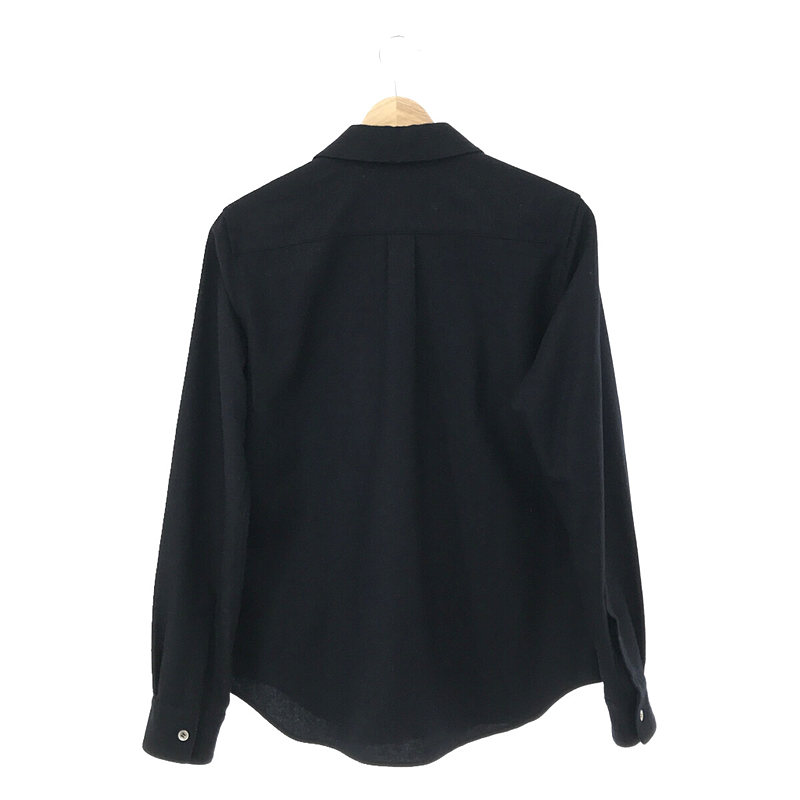 robe de chambre COMME des GARCONS / ローブドシャンブルコムデギャルソン ウールナイロン ラウンドカラー シャツ ブラウス