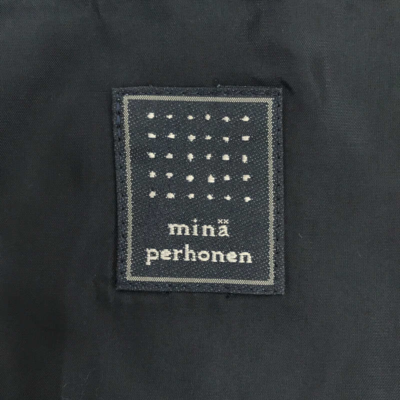 mina perhonen / ミナペルホネン twins シルク リネン フラワー 刺繍 台形 スカート