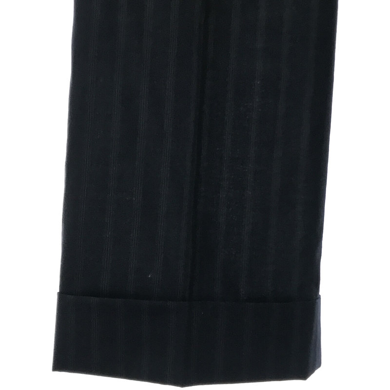 MARGARET HOWELL / マーガレットハウエル タグ付き ウール ストライプ スラックス パンツ