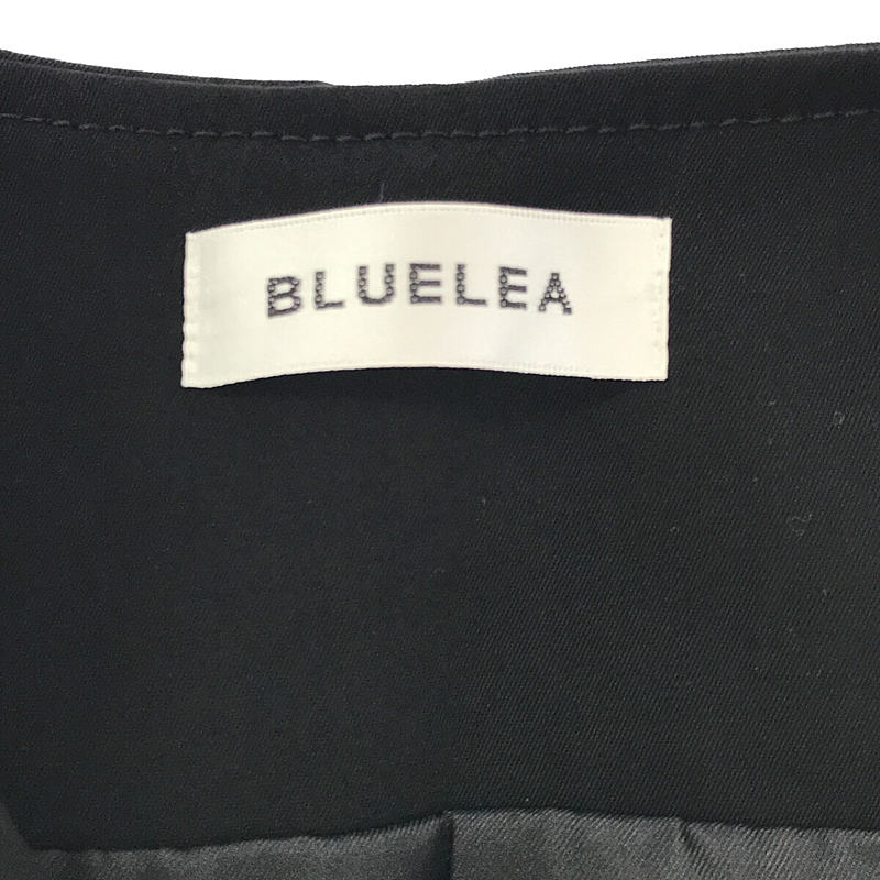 【新品】  Bluelea / ブルレア | peplum gilet スクエアネック 金ボタン ペプラム ジレ ベスト | F | black | レディース